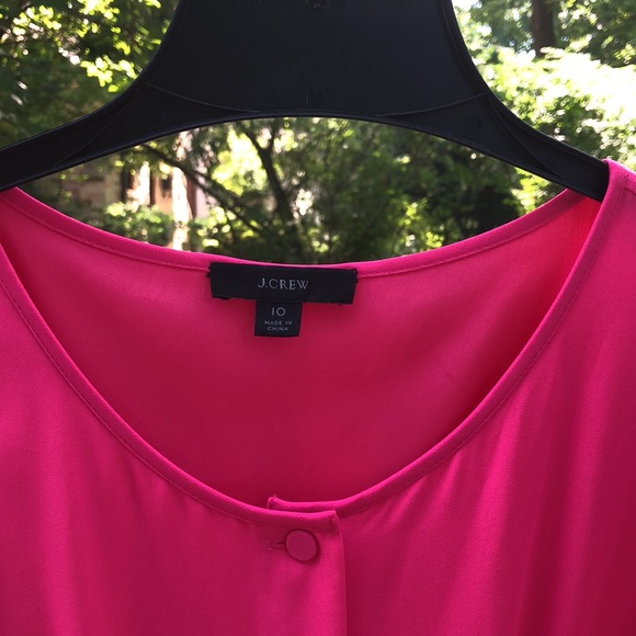 J.Crew hot pink dress. Worn once! Size 10. Very forgiving fit! - Picture 2 of 4